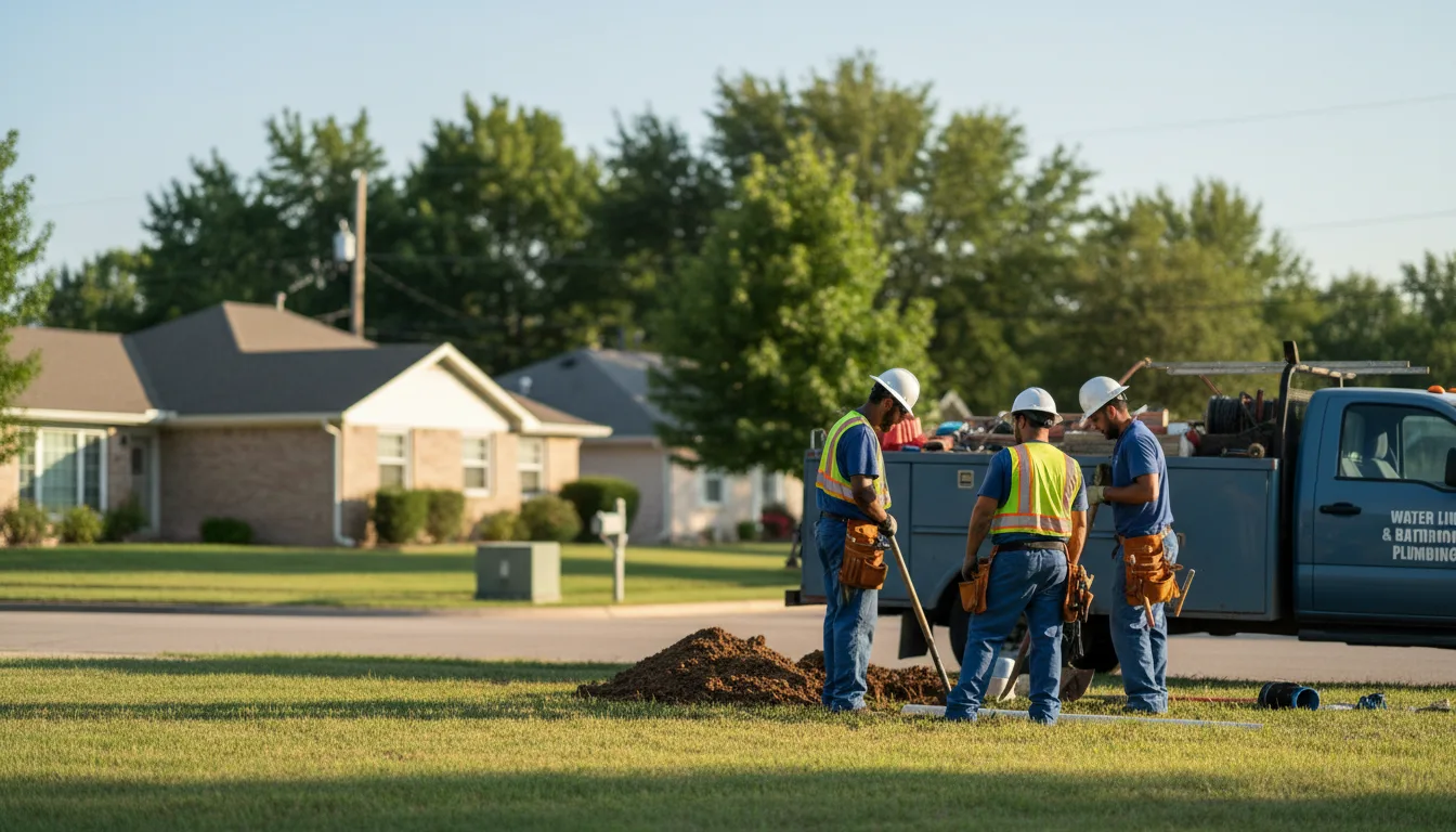 Residential water line and bathroom plumbing service in Baskerville, VA
